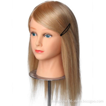 Cheap training head human hair 100 hairstyle head training for hairdresser